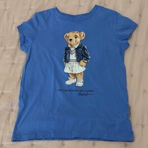 Polo by Ralph Lauren Kids Blue Tee with Bear Design